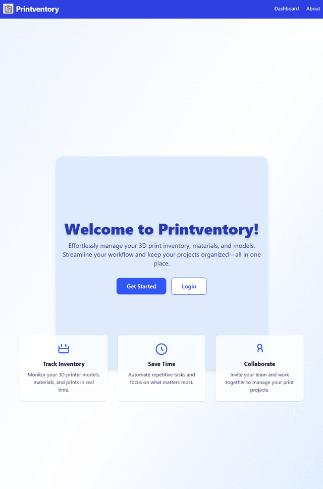 Printventory App Screenshot